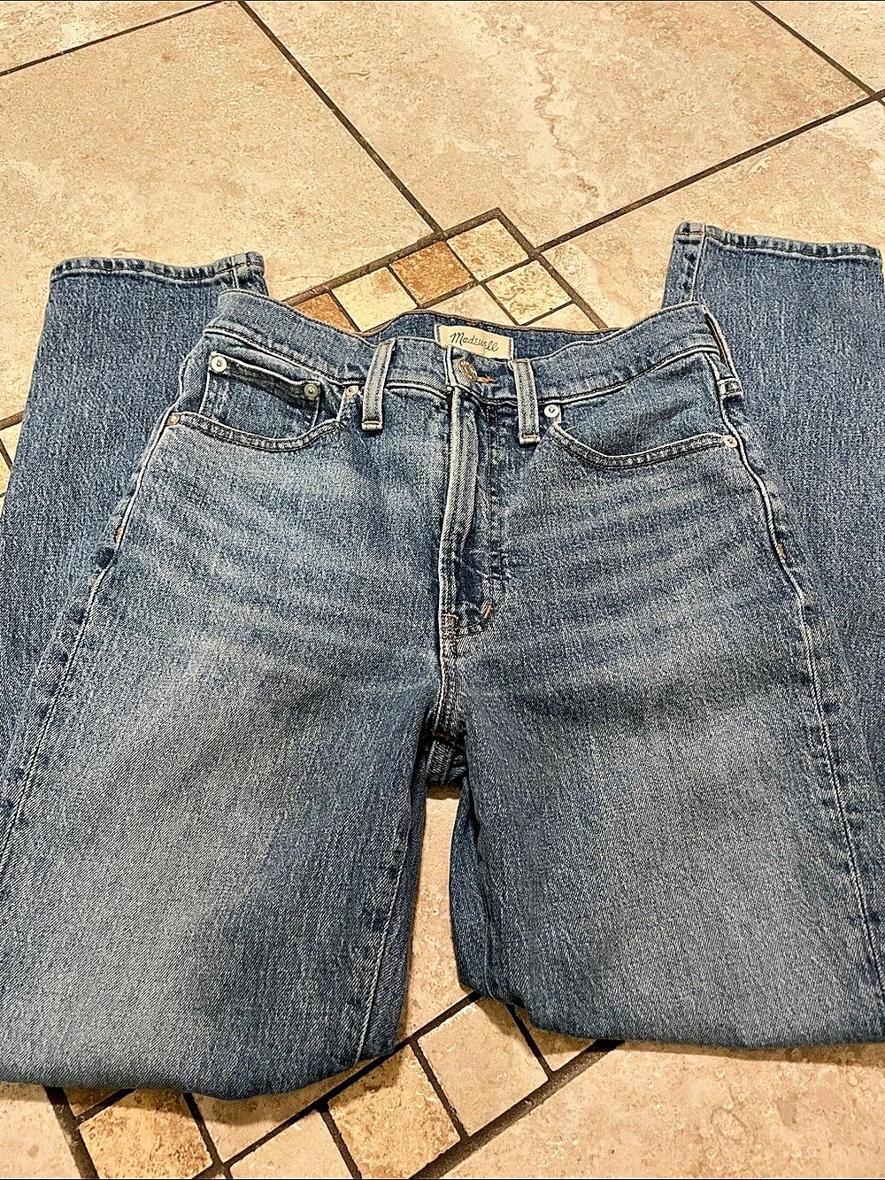 EUC Madewell The Perfect Vintage Jean Straight Leg Jeans in Blue, size 27